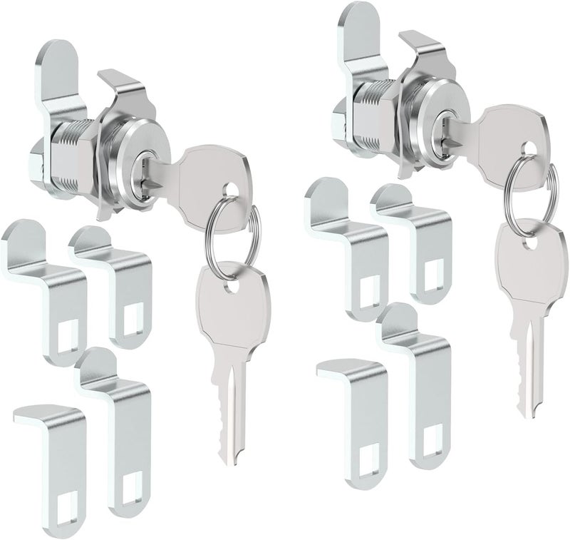 Xinxinlin ​​4573 Mailbox Lock Replacement, Compatible with Multiple Brands, NA-14 Keyway, Opens Counter-Clockwise, Nickel Finish, with 2 Keys (2 Set) - Image 1